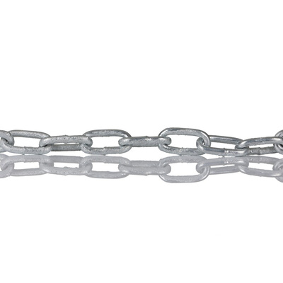 RS PRO Galvanised Steel Chain, 10m Length, 37 kg Lifting Load