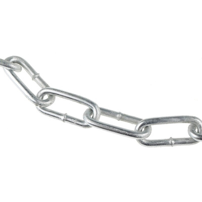 RS PRO Galvanised Steel Chain, 10m Length, 130 kg Lifting Load