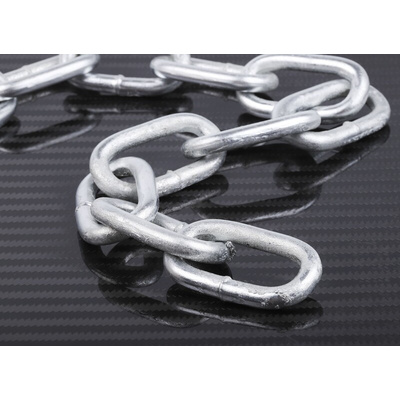 RS PRO Galvanised Steel Chain, 10m Length, 200 kg Lifting Load
