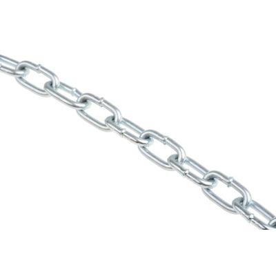 RS PRO Zinc Plated Steel Chain, 10m Length, 37 kg Lifting Load