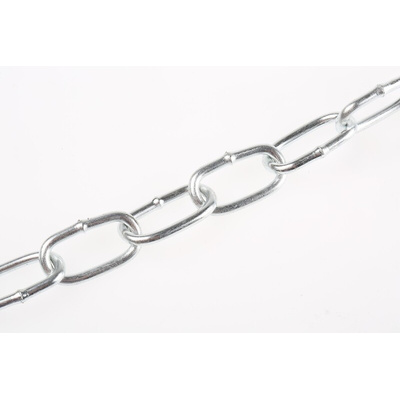 RS PRO Zinc Plated Steel Chain, 10m Length, 50 kg Lifting Load