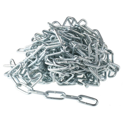 RS PRO Zinc Plated Steel Chain, 10m Length, 130 kg Lifting Load
