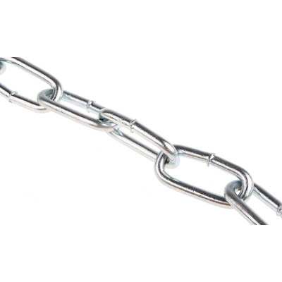 RS PRO Zinc Plated Steel Chain, 10m Length, 140 kg Lifting Load