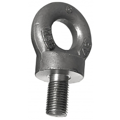 RS PRO Steel Eye Bolt, 1/2 in BSW Thread, 23mm Thread Length, 20mm Internal Eye Diameter, 44mm Outer Eye Diameter, 0.5t
