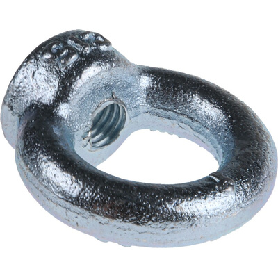 RS PRO Carbon Steel Eye Nut, M8 Thread, 20mm Internal Eye Diameter, 36mm Outer Eye Diameter, 0.14t Load