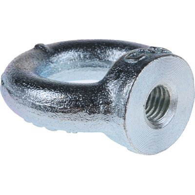 RS PRO Carbon Steel Eye Nut, M10 Thread, 25mm Internal Eye Diameter, 45mm Outer Eye Diameter, 0.23t Load
