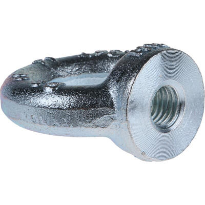 RS PRO Carbon Steel Eye Nut, M12 Thread, 30mm Internal Eye Diameter, 54mm Outer Eye Diameter, 0.34t Load