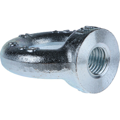 RS PRO Carbon Steel Eye Nut, M16 Thread, 35mm Internal Eye Diameter, 63mm Outer Eye Diameter, 0.7t Load
