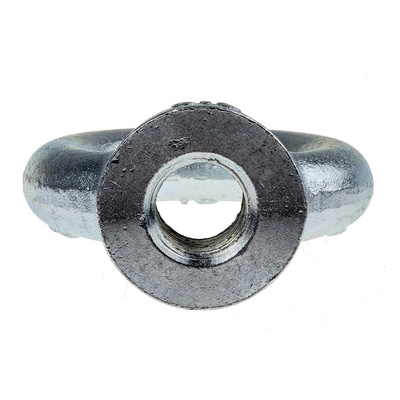 RS PRO Carbon Steel Eye Nut, M20 Thread, 40mm Internal Eye Diameter, 72mm Outer Eye Diameter, 1.2t Load