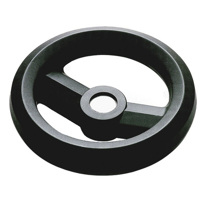 RS PRO Black Glass-Fibre Reinforced Technopolymer Hand Wheel, 100mm