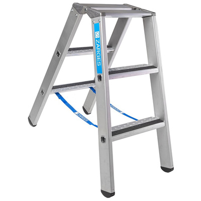 Zarges Aluminium 2 x 3 steps Step Ladder, 0.88m open length