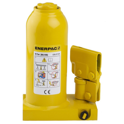 Enerpac Bottle Jack, 10tonne Maximum Load, 219mm - 444mm Maximum Range