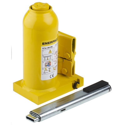 Enerpac Bottle Jack, 10tonne Maximum Load, 219mm - 444mm Maximum Range