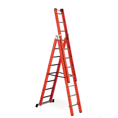 RS PRO Fibreglass 3 x 8 steps Step Ladder