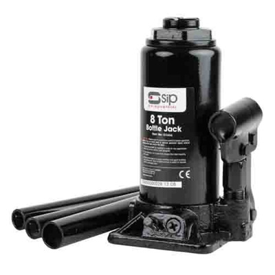 SIP Bottle Jack, 8tonne Maximum Load, 205mm - 400mm Maximum Range