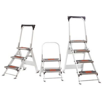 Tornado 2 Tread Aluminium Steps 0.46m Platform Height, Aluminium Zinc