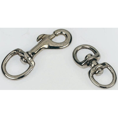 RS PRO Nickel Plated Steel Swivel Spring Hook