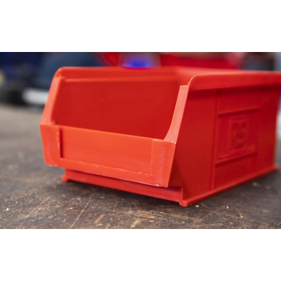RS PRO PP Storage Bin, 76mm x 101mm, Red