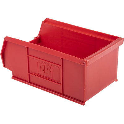 RS PRO PP Storage Bin, 76mm x 101mm, Red