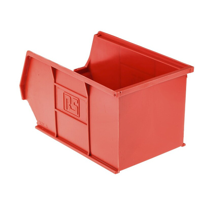 RS PRO PP Storage Bin, 130mm x 150mm, Red