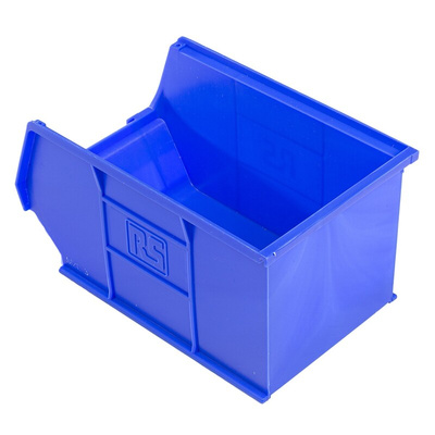RS PRO PP Storage Bin, 130mm x 150mm, Blue