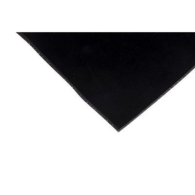 RS PRO Black Rubber Sheet, 1m x 600mm x 3mm