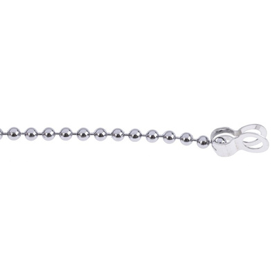 RS PRO Chrome Plated Brass Chain, 300mm Length