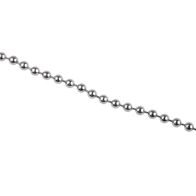 RS PRO Chrome Plated Brass Chain, 300mm Length