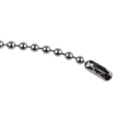 RS PRO Chrome Plated Brass Chain, 300mm Length