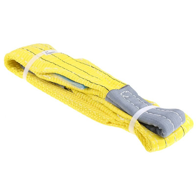 RS PRO 1m Yellow Lifting Sling Webbing, 3t