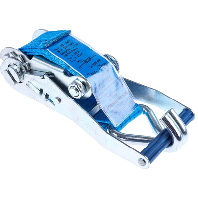 RS PRO 9m Clawhook Ratchet Strap, 50mm Wide, 5000kg Breaking Strain