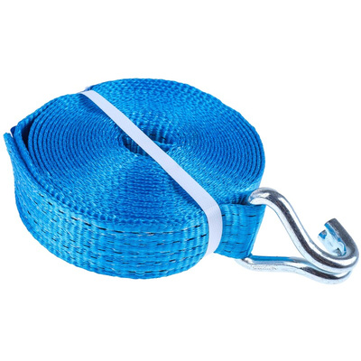 RS PRO 9m Clawhook Ratchet Strap, 50mm Wide, 5000kg Breaking Strain