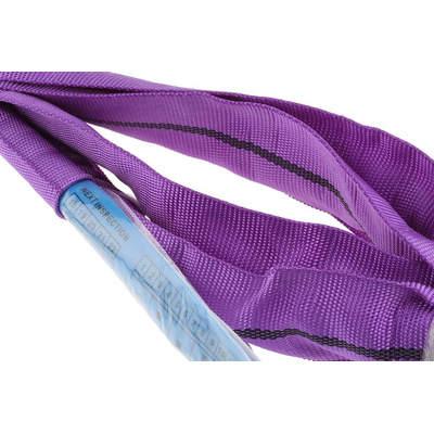 RS PRO 0.5m Purple Lifting Sling Round, 1t