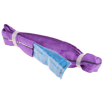 RS PRO 0.5m Purple Lifting Sling Round, 1t