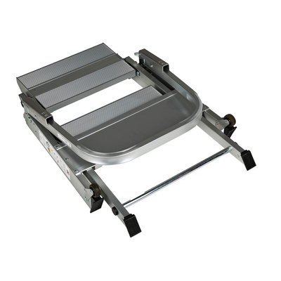 RS PRO 2 Tread Aluminium Steps 0.44m Platform Height, Silver