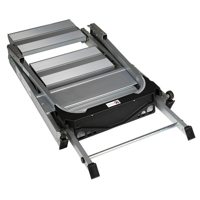 RS PRO 3 Tread Aluminium Steps 0.66m Platform Height, Silver