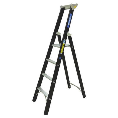 Zarges Aluminium 4 steps Step Ladder, 1.06m platform height