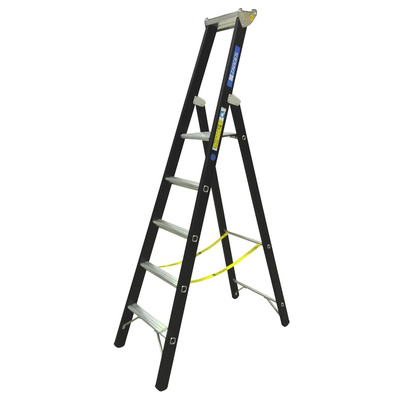 Zarges Aluminium 5 steps Step Ladder, 1.33m platform height