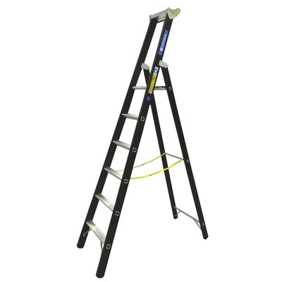 Zarges Aluminium 6 steps Step Ladder, 1.59m platform height