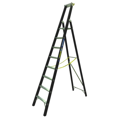 Zarges Aluminium 8 steps Step Ladder, 2.12m platform height
