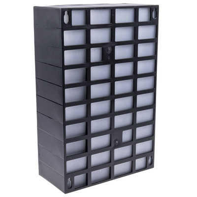 RS PRO 40 Drawer Unit, Plastic, 420mm x 270mm x 130mm, Black