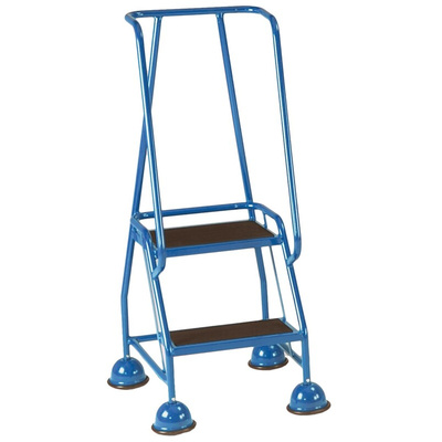 RS PRO 2 Tread Steel Steps 0.508m Platform Height, Blue