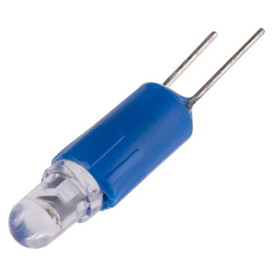 LED Reflector Bulb, Bi-Pin, Blue, Single Chip, 3 mm Lamp, 4.25mm dia.