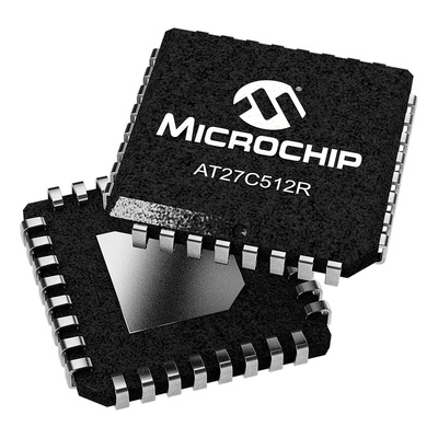 Microchip 512kbit EPROM 32-Pin PLCC, AT27C512R-70JU
