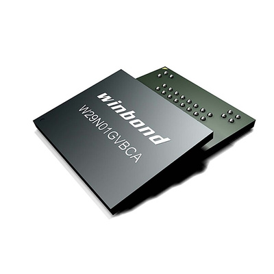 Winbond SLC NAND 1Gbit Parallel Flash Memory 63-Pin VFBGA, W29N01HZBINA