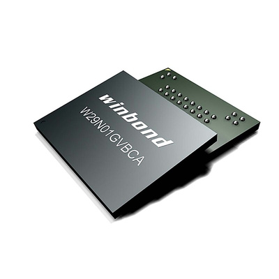 Winbond SLC NAND 1Gbit Parallel Flash Memory 63-Pin VFBGA, W29N01HVBINF