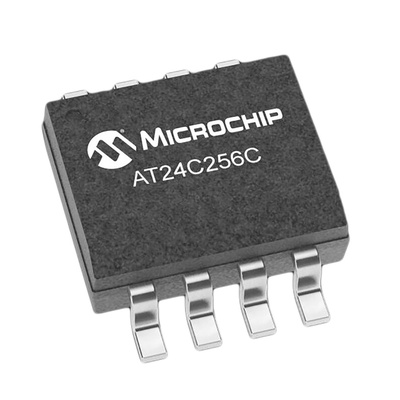 Microchip AT24C256C-SSHL-T, 256kbit EEPROM Memory Chip, 450ns 8-Pin SOIC-8 Serial-2 Wire, Serial-I2C
