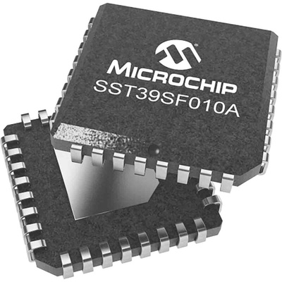 Microchip NOR 1Mbit Parallel Flash Memory 32-Pin PLCC-32, SST39SF010A-55-4I-NHE-T