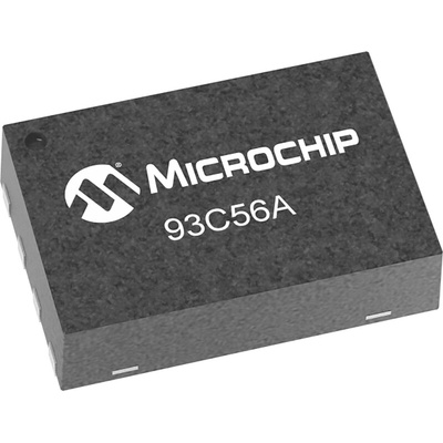 Microchip 93C56A-I/P, 2kbit Serial EEPROM Memory, 250ns 8-Pin DFN/TDFN, MSOP, PDIP, SOIC, SOT-23, TSSOP Serial-3 Wire