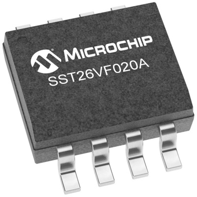 Microchip 2Mbit SPI, SQI Flash Memory 8-Pin SOIC, SST26VF020A-104I/SN